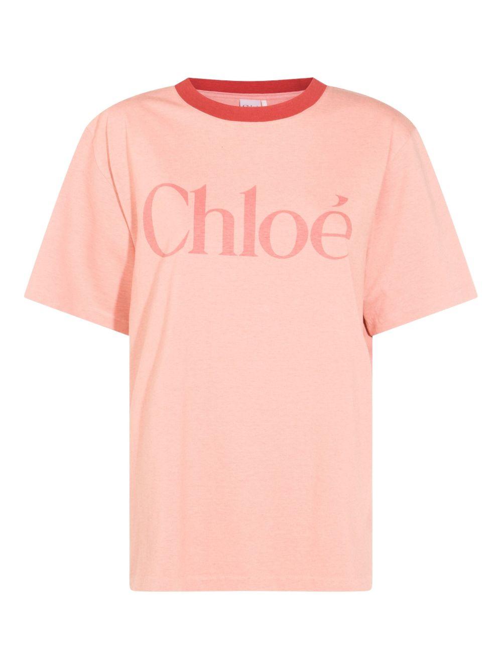 logo-print T-shirt 25AJH20173 6B1 CHLOÉ 