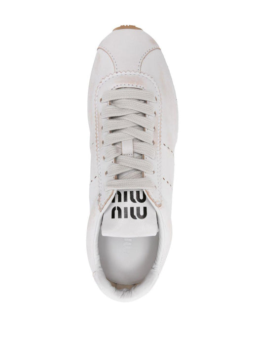 bleached leather sneakers 5E114E F 005 3H02F0009 MIU MIU 