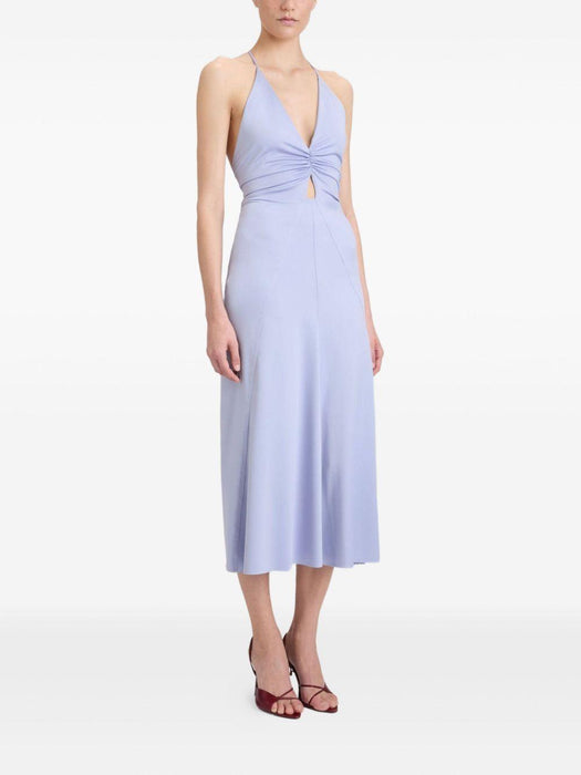 V-neck ruched midi dress 1325JDR006584A 9459 VICTORIA BECKHAM 