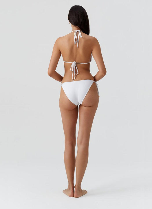 Cancun White Bikini Bottom CANCUN BTM CORE CR WHT MELISSA ODABASH 