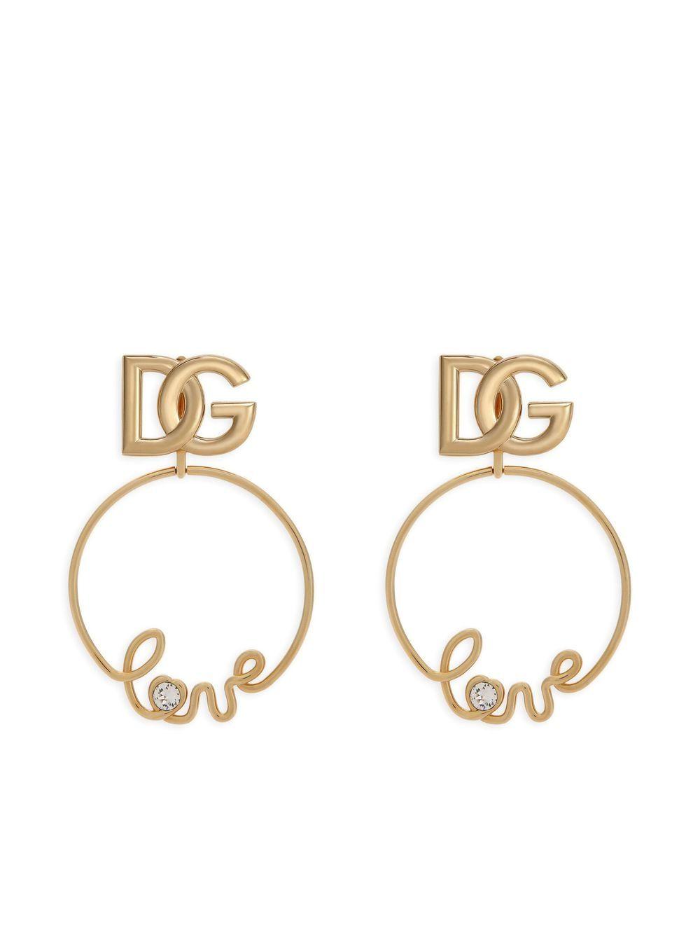 DG-logo clip-on hoop earrings WEP2L8 W1111ZOO00 DOLCE & GABBANA 
