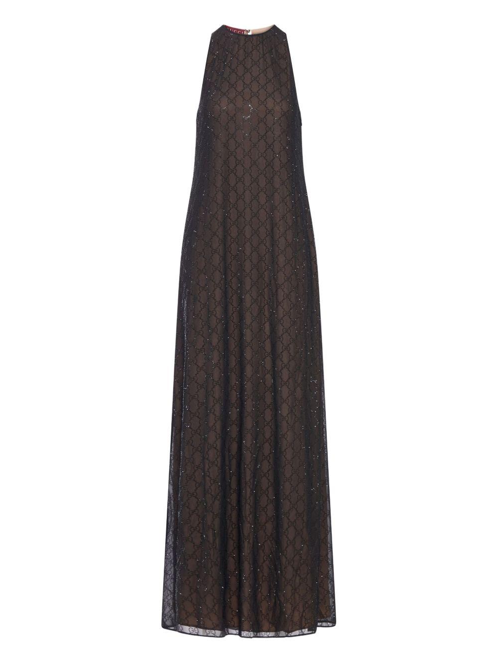 GG monogram silk georgette dress 835616 ZHS041043 GUCCI 