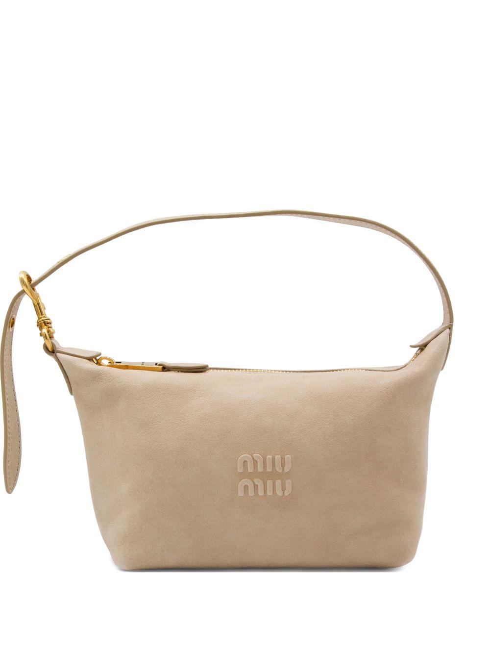 logo-detail leather shoulder bag 5NE841 AEFXF0065 MIU MIU 