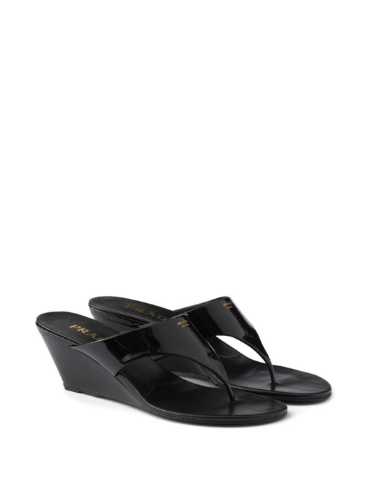 patent-leather wedge sandals 1Y385O F 055 069F0002 PRADA 