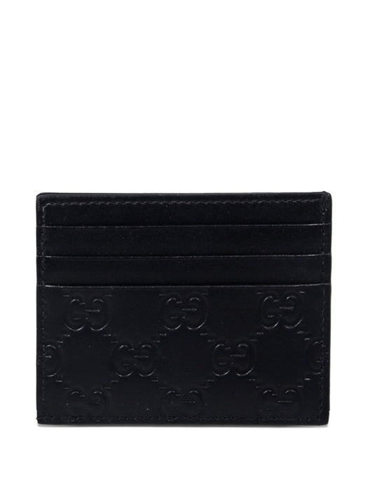 embossed card holder<BR/> 850187 AAFDV1000 GUCCI 
