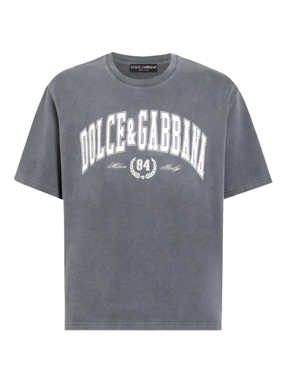 logo-print short-sleeve T-shirt G8TA2T G7PK7N9833 DOLCE & GABBANA 