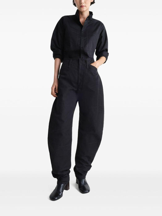 tapered pants<BR/><BR/> PA1184 LF1350BK999 LEMAIRE 