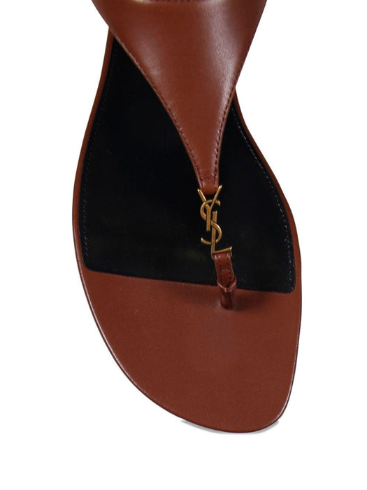 T-strap logo-embellished leather sandals 841570 AADF02603 SAINT LAURENT 