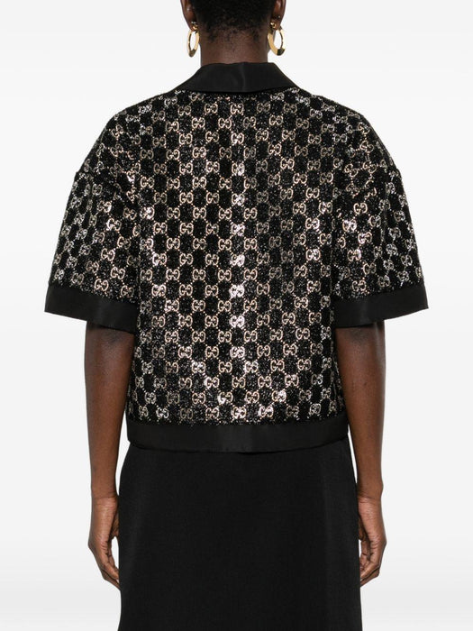 sequin V-neck top 846682 ZARWY1000 GUCCI 