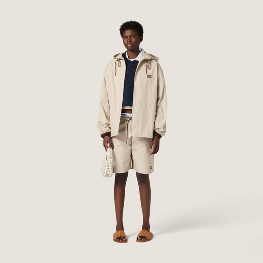 Single-breasted Panama cotton caban jacket MQ0002 S OOO 12NSF0A08 MIU MIU 
