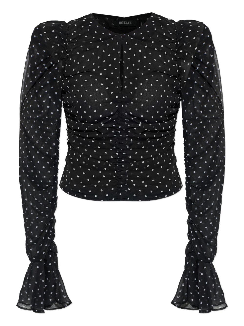 polka-dot ruched blouse 115222000 000 ROTATE 
