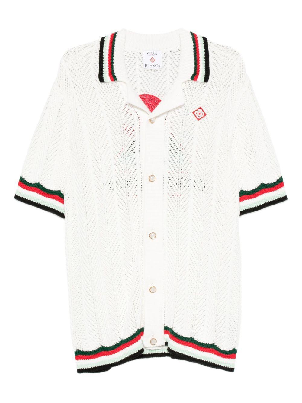 logo-embroidered shirt<BR/><BR/> MPF25-KW-996-01 MONTAGNE ONDULÉE CASABLANCA 