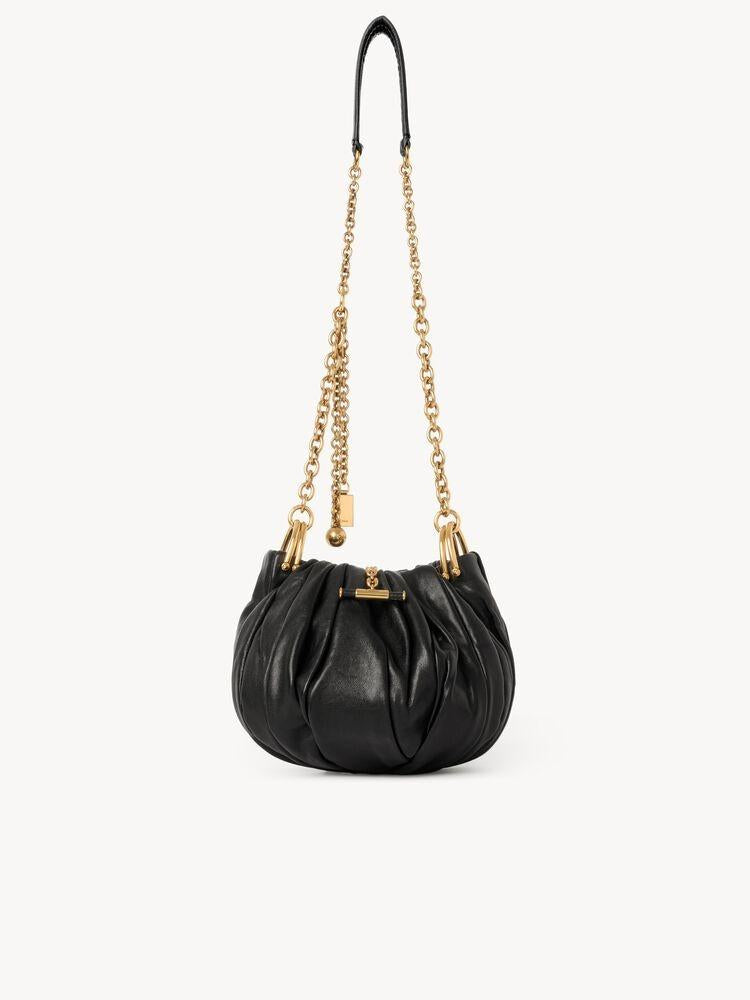 shoulder bag with chain in pleated leather 26US765S27 001 CHLOÉ 