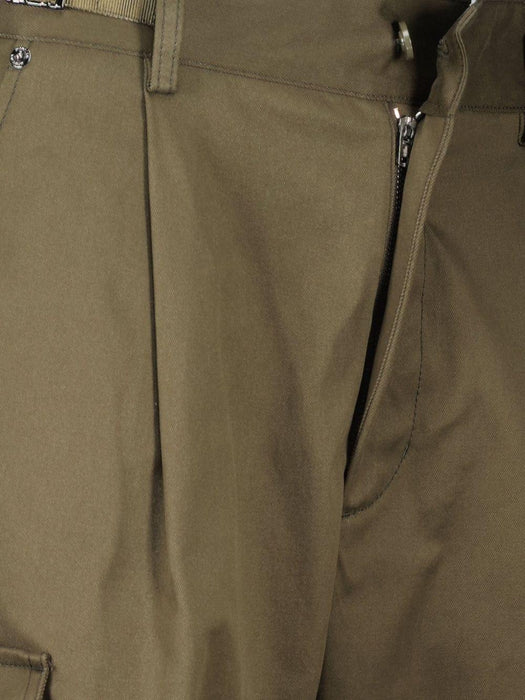 pleated logo patch trousers K20912A00026 598R183C MONCLER 