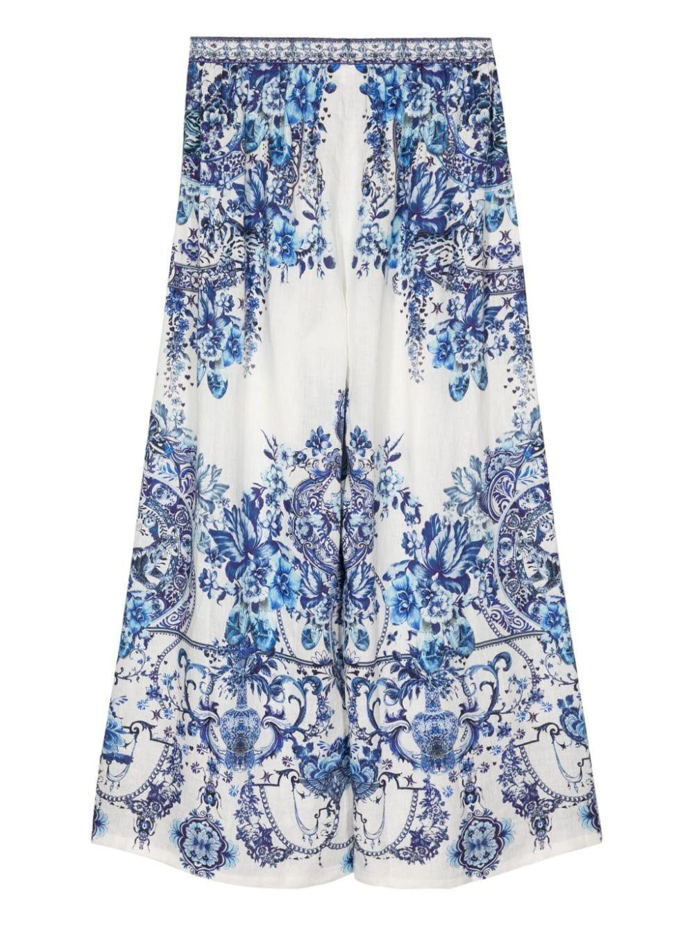 printed wide-leg trousers 00029549 GLAZGRAS CAMILLA 