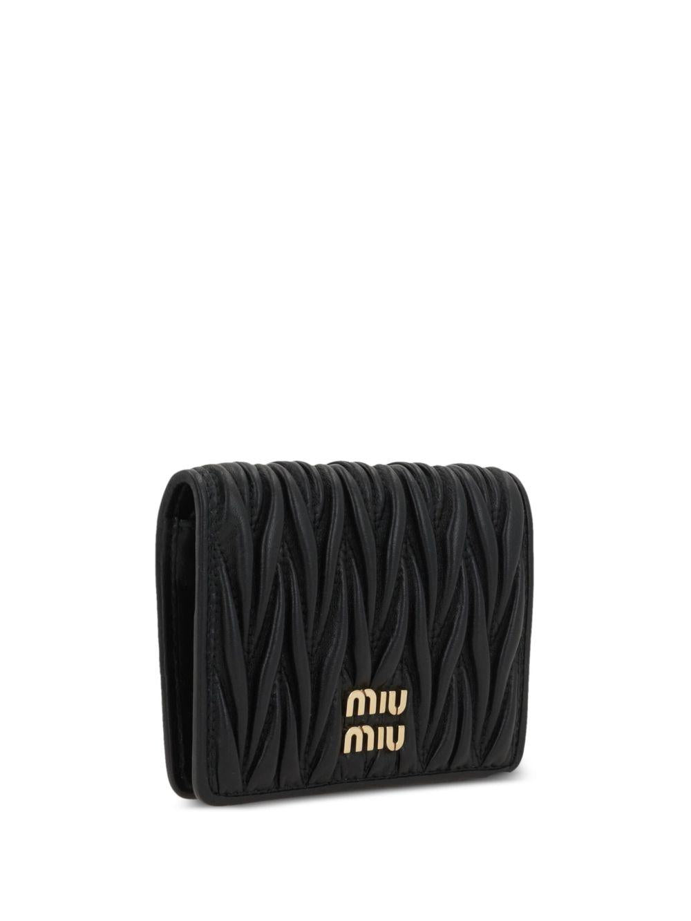 logo-lettering matelassé wallet 5MV204 AFPPF0002 MIU MIU 