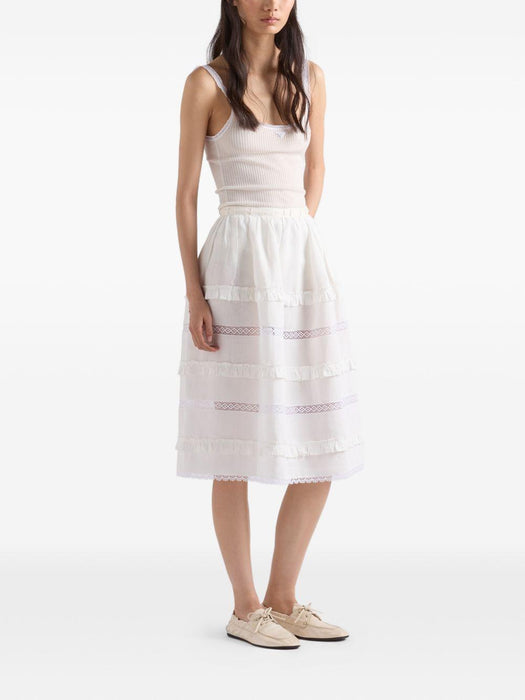 Embroidered linen skirt P181IR S OOO 192TF0009 PRADA 
