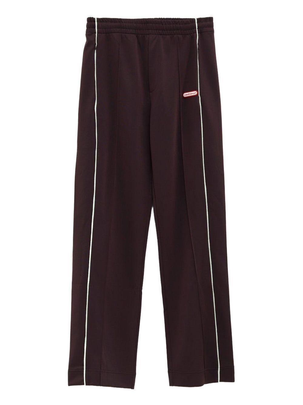 logo-patch track pants M-AW25-JTR-301-01 AUBERGINE CASABLANCA 