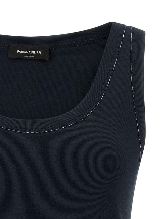 jewel-detail round-neck top JED266F602L896 5146 FABIANA FILIPPI 