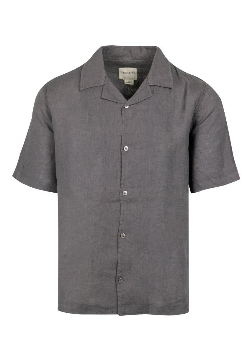 MEN'S SHIRT CROSSLEY JEDLERWP LINEN DARK BROWN JEDLERWP 1295 CROSSLEY 