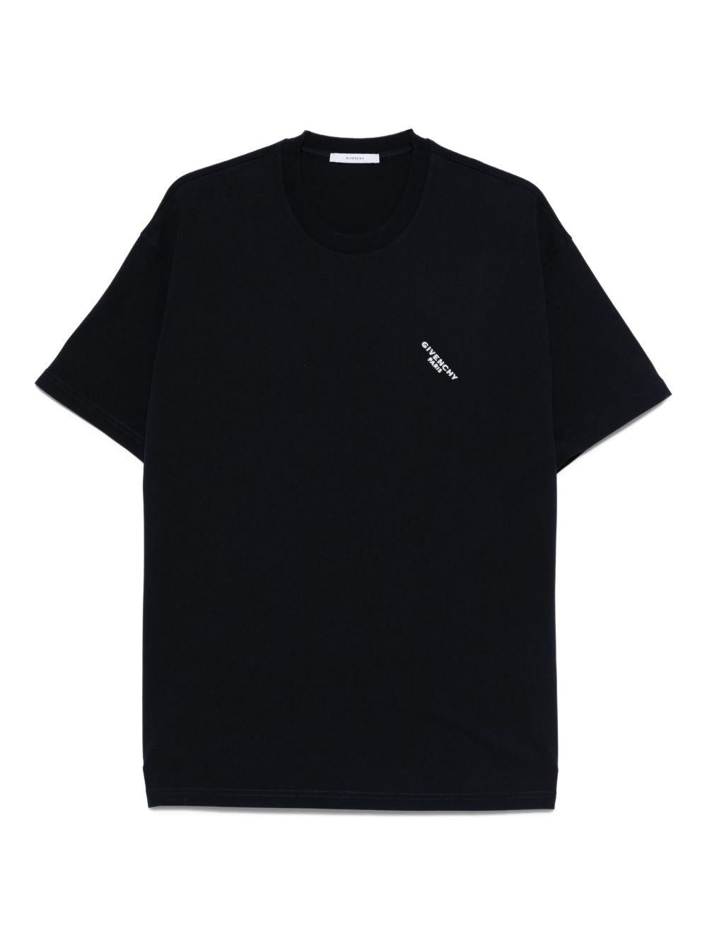 logo-embroidered cotton T-shirt BM71NK3YRR 499 GIVENCHY 