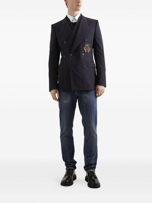 double-breasted crest-embellished blazer G2VE2Z FUBF2B0665 DOLCE & GABBANA 