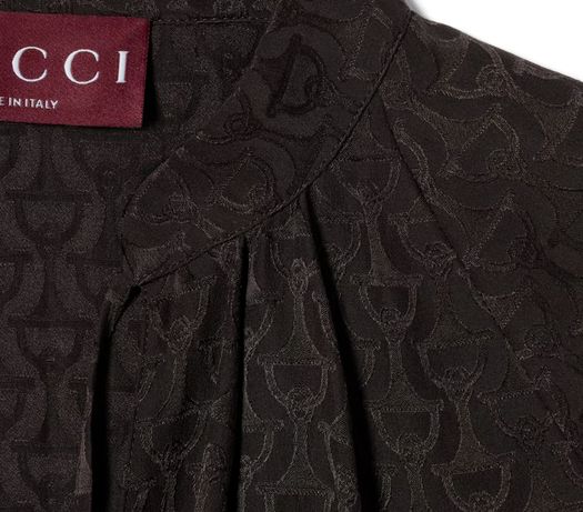 Horsebit silk jacquard shirt 855764 ZAUDP2206 GUCCI 
