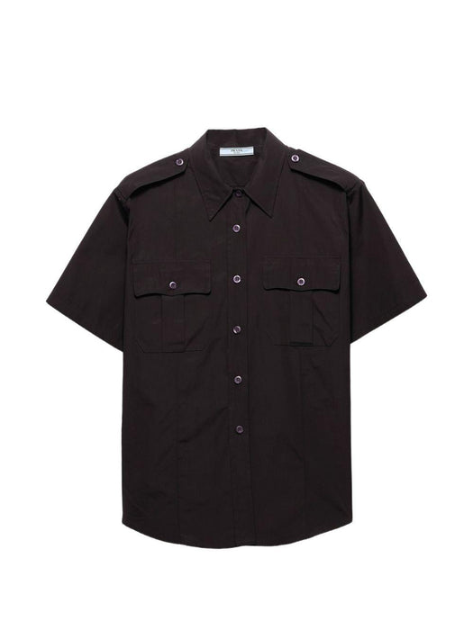 short-sleeved poplin shirt P411J S OOO 1XV2F0002 PRADA 