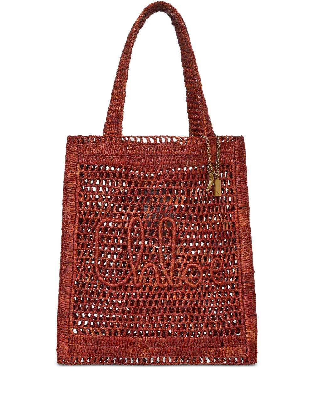 Summer Banana raffia tote bag 25US901P08 26M CHLOÉ 