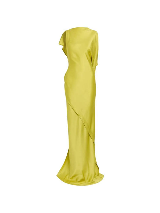 Kyra Asymmetric Ruffled Maxi Dress 1326WDR007465A 9890 VICTORIA BECKHAM 