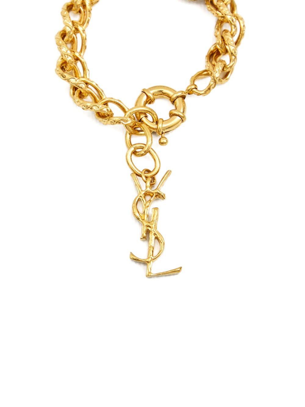 detailed-chain logo-pendant bracelet 840629 Y15008060 SAINT LAURENT 