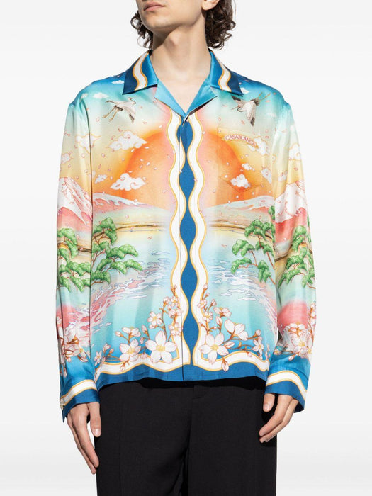 silk shirt U-MPF25-SH-006-01 TENNIS CLUB CASABLANCA 