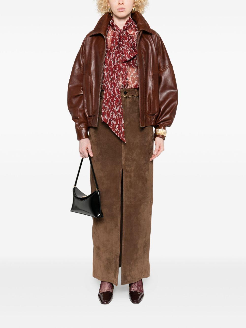 abstract-pattern blouse<BR/><BR/><BR/><BR/><BR/><BR/><BR/><BR/><BR/> 842861 Y4J359477 SAINT LAURENT 