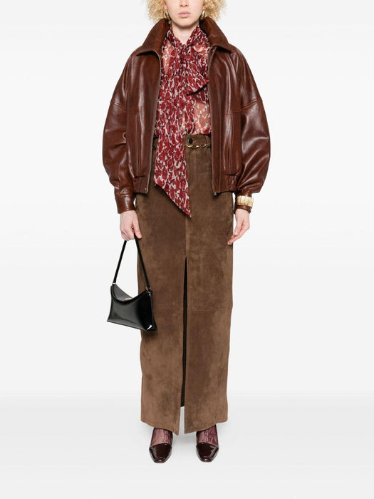 abstract-pattern blouse<BR/><BR/><BR/><BR/><BR/><BR/><BR/><BR/><BR/> 842861 Y4J359477 SAINT LAURENT 