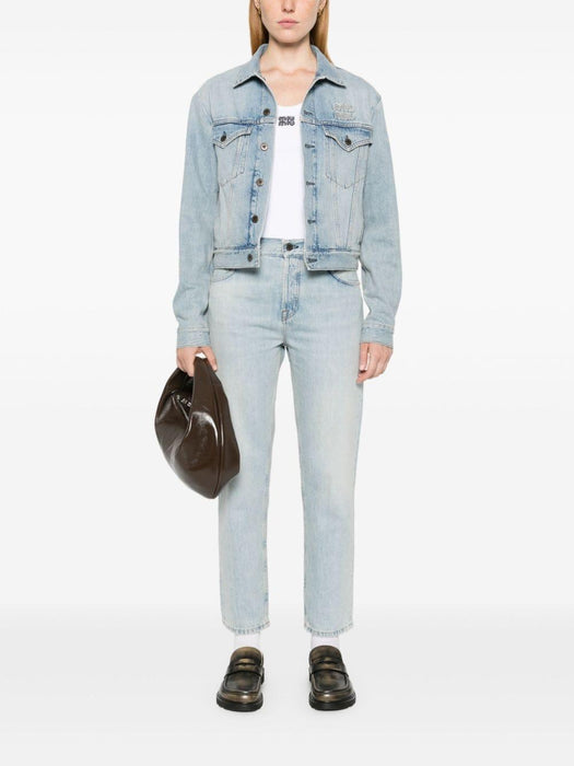 logo-lettering jeans GWP526 S OOO 14QUF0013 MIU MIU 