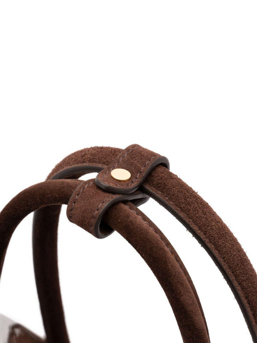 Beau logo-debossed suede bag 5BB117 V MON 2CSSF0003 MIU MIU 