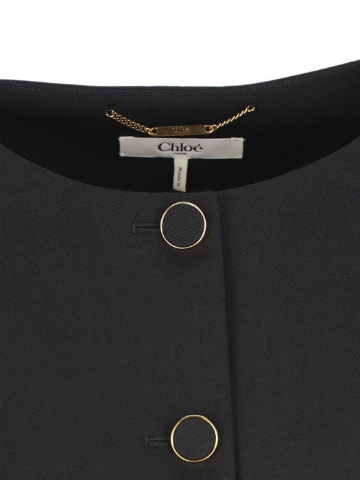 Collarless cropped jacket CH26AVE24067 001 CHLOÉ 