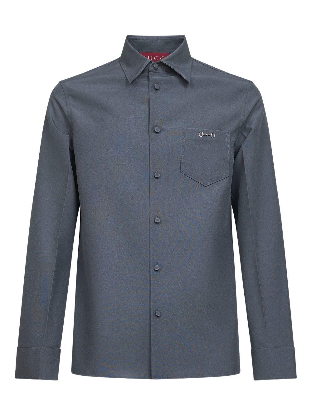 <BR/>horsebit-detail shirt 841624 ZAFKB1088 GUCCI 