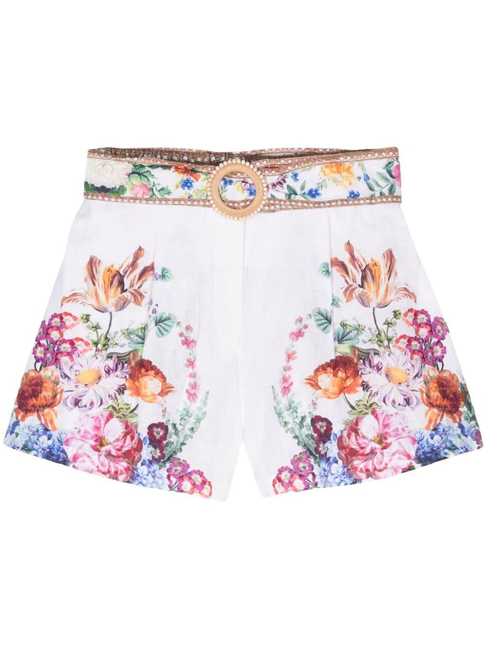 Plumes And Parterres linen shorts 00027121 PLUPARTS CAMILLA 