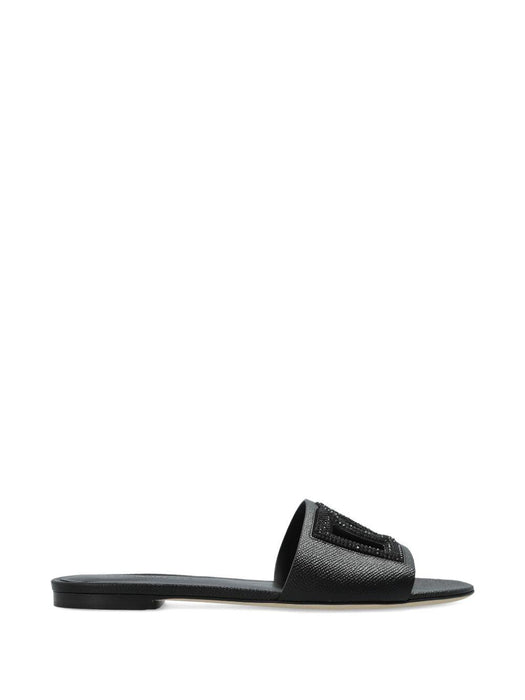 logo-lettering flat sandals<BR/><BR/> CQ0666 A02178B956 DOLCE & GABBANA 