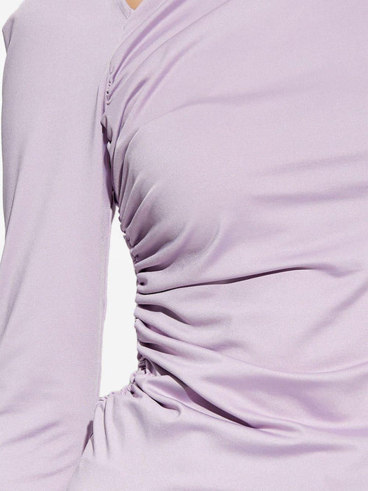 asymmetric-neck ruched top 1324JTP005690A 8961 VICTORIA BECKHAM 