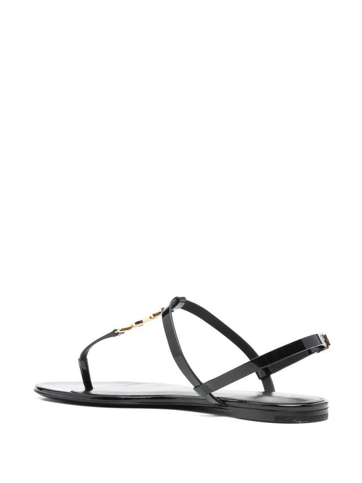 Cassandra logo plaque sandals<BR/><BR/> 659817 B8IKK1000 SAINT LAURENT 