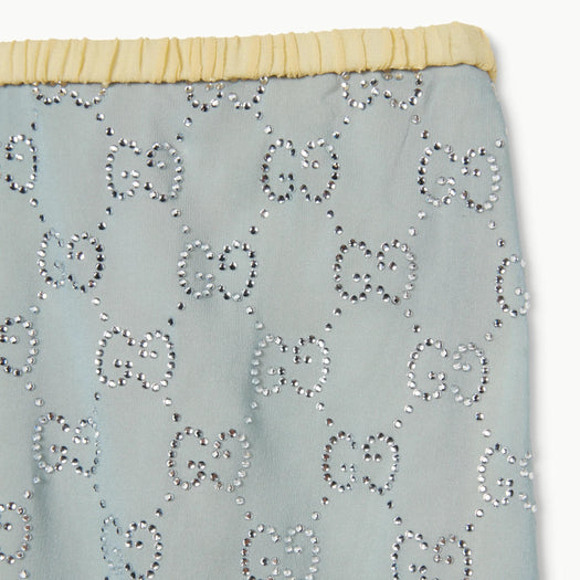 Silk stretch chiffon skirt with crystals 855496 ZARX24141 GUCCI 