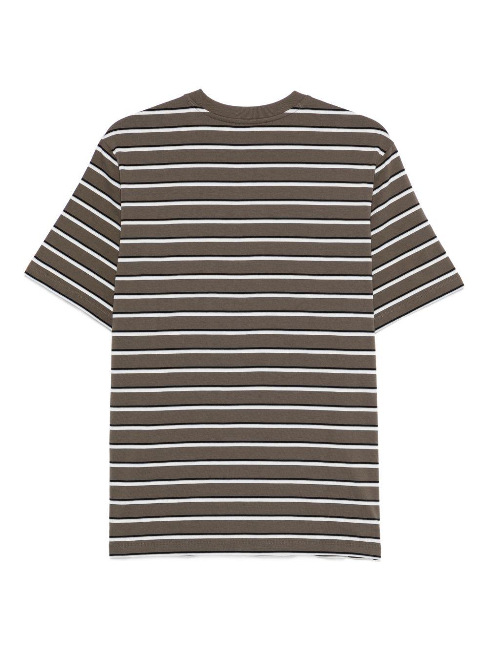 striped logo-patch T-shirt 1153182476 2476 ROTATE 