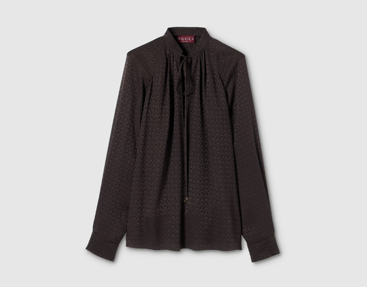 Horsebit silk jacquard shirt 855764 ZAUDP2206 GUCCI 