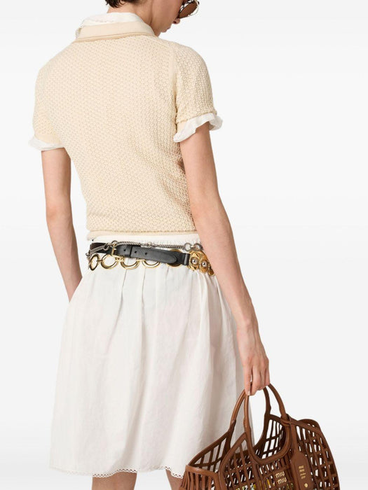 cotton polo shirt MMLB28 S OOO 17NLF0018 MIU MIU 