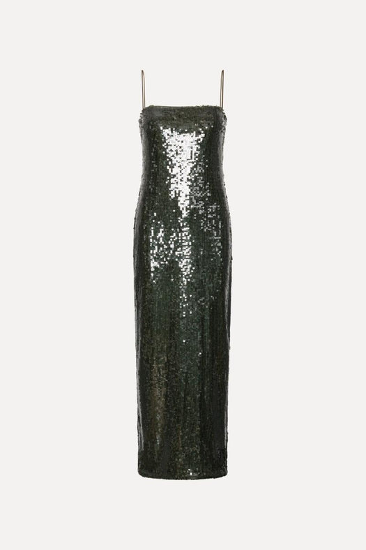 Sequins maxi slip dress 116139265  ROTATE 