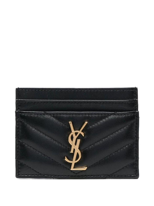 chevron logo cardholder 423291 AAA441000 SAINT LAURENT 