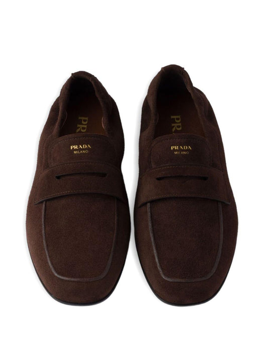 logo-print suede loafers 1D051O F 010 008F0003 PRADA 