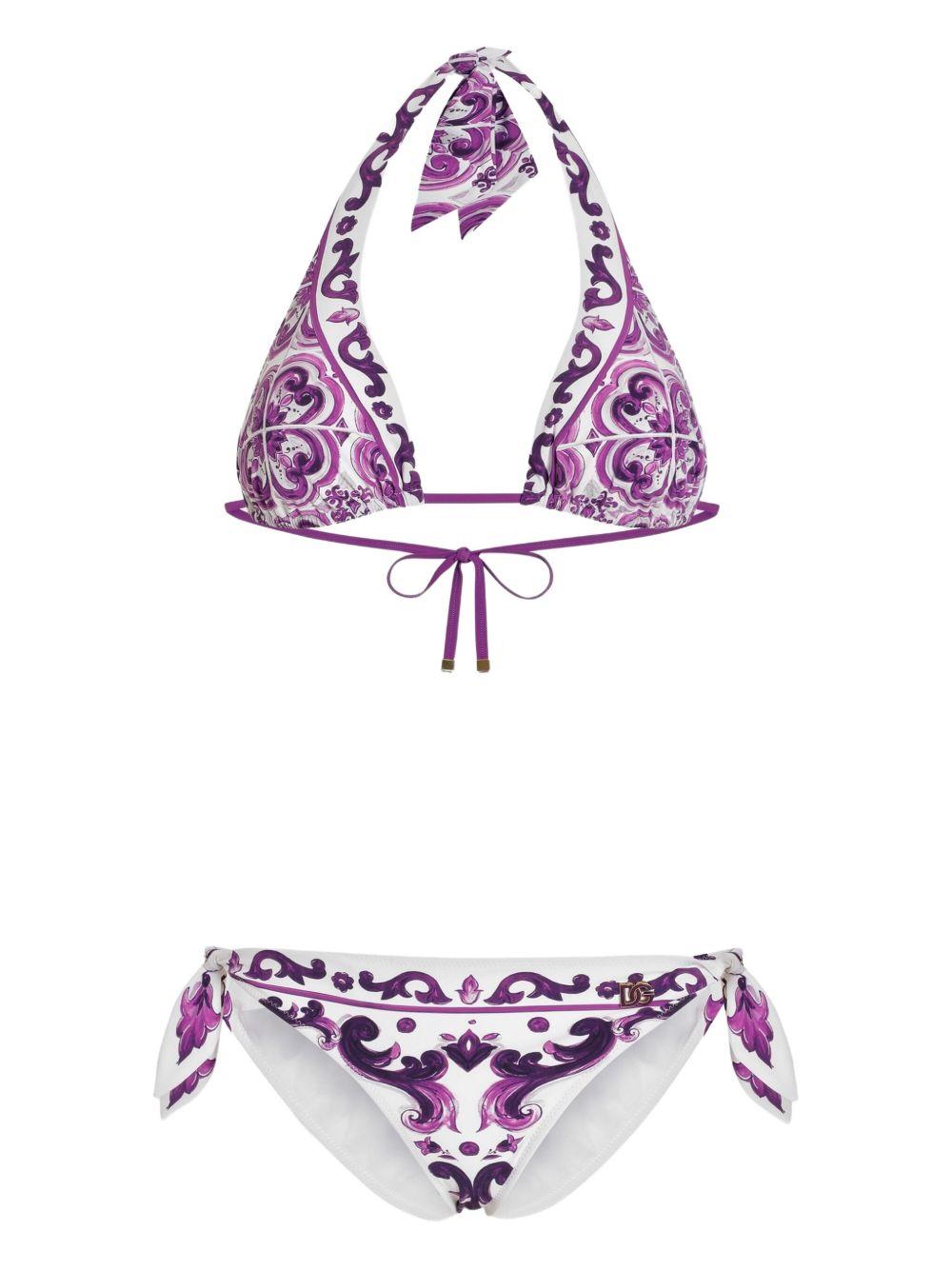 Maiolica-print bikini set O8A54J ONO19IP3TN DOLCE & GABBANA 